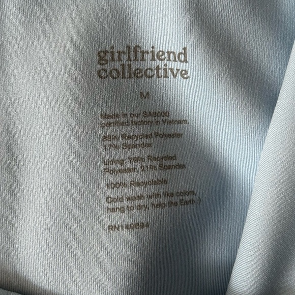 girlfriend collective Light Blue Ribbed Leggings Size Medium - Picture 7 of 7
